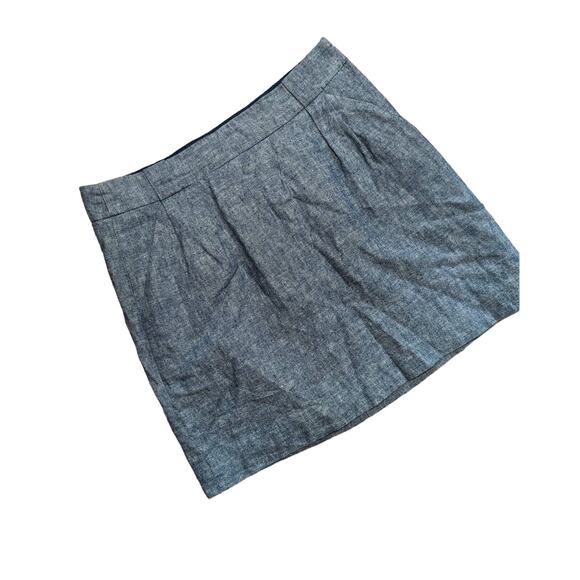 The Limited  Chambray Blue A Line Mini Skirt size 0 - Picture 1 of 5